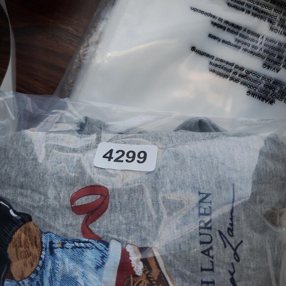 Polo Ralph Lauren Polo Bear Hoodie Tee Mens Medium Graphic Long Sleeve Pullover - Picture 8 of 8